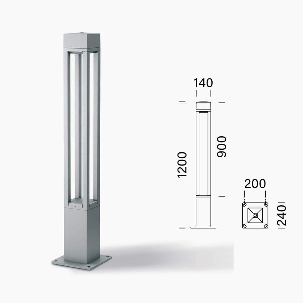 T4 - Pollerleuchte 120 cm – Bild 3