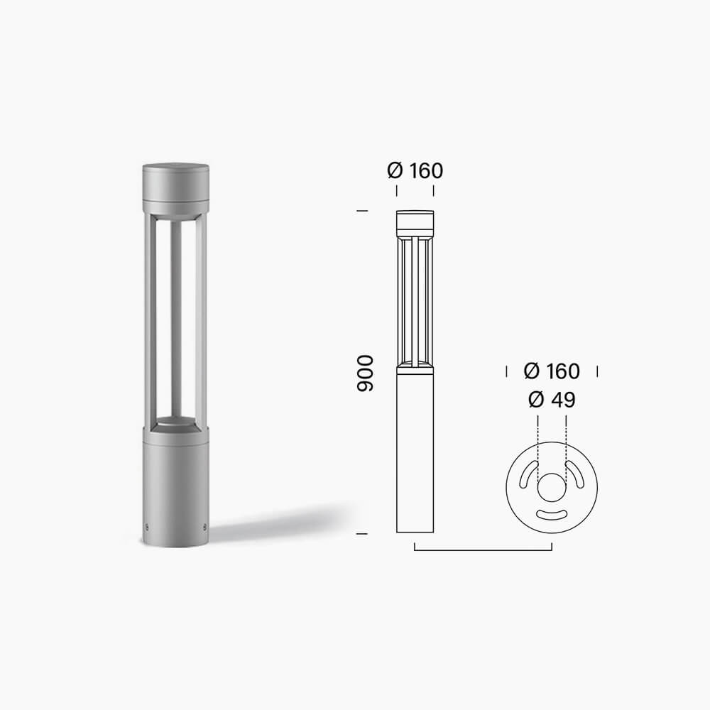 Tris - Pollerleuchte 90 cm – Bild 2