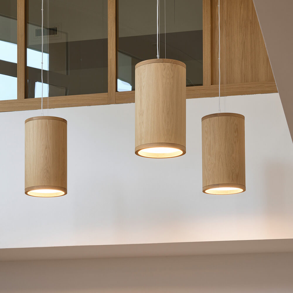 Holz Rund LED - Pendelleuchte 400×690 – Bild 3