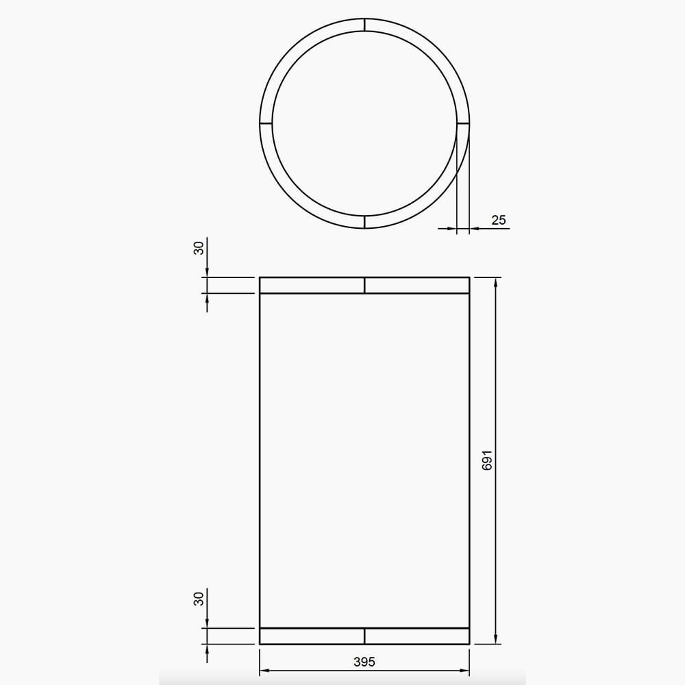 Holz Rund LED - Pendelleuchte 400×690 – Bild 4