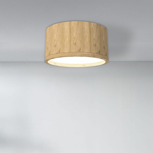 Holz Rund LED - Deckenleuchte 600×300