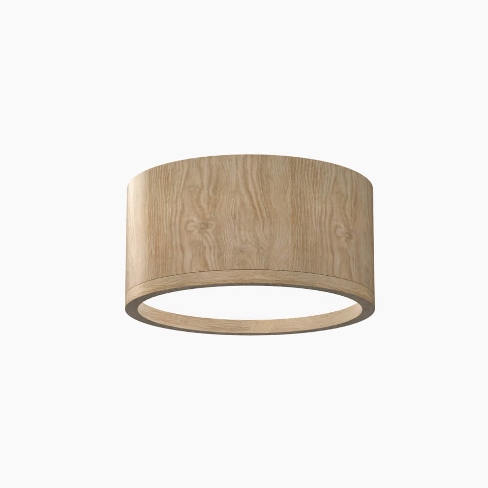 Holz Rund LED - Deckenleuchte 600×300 – Bild 3