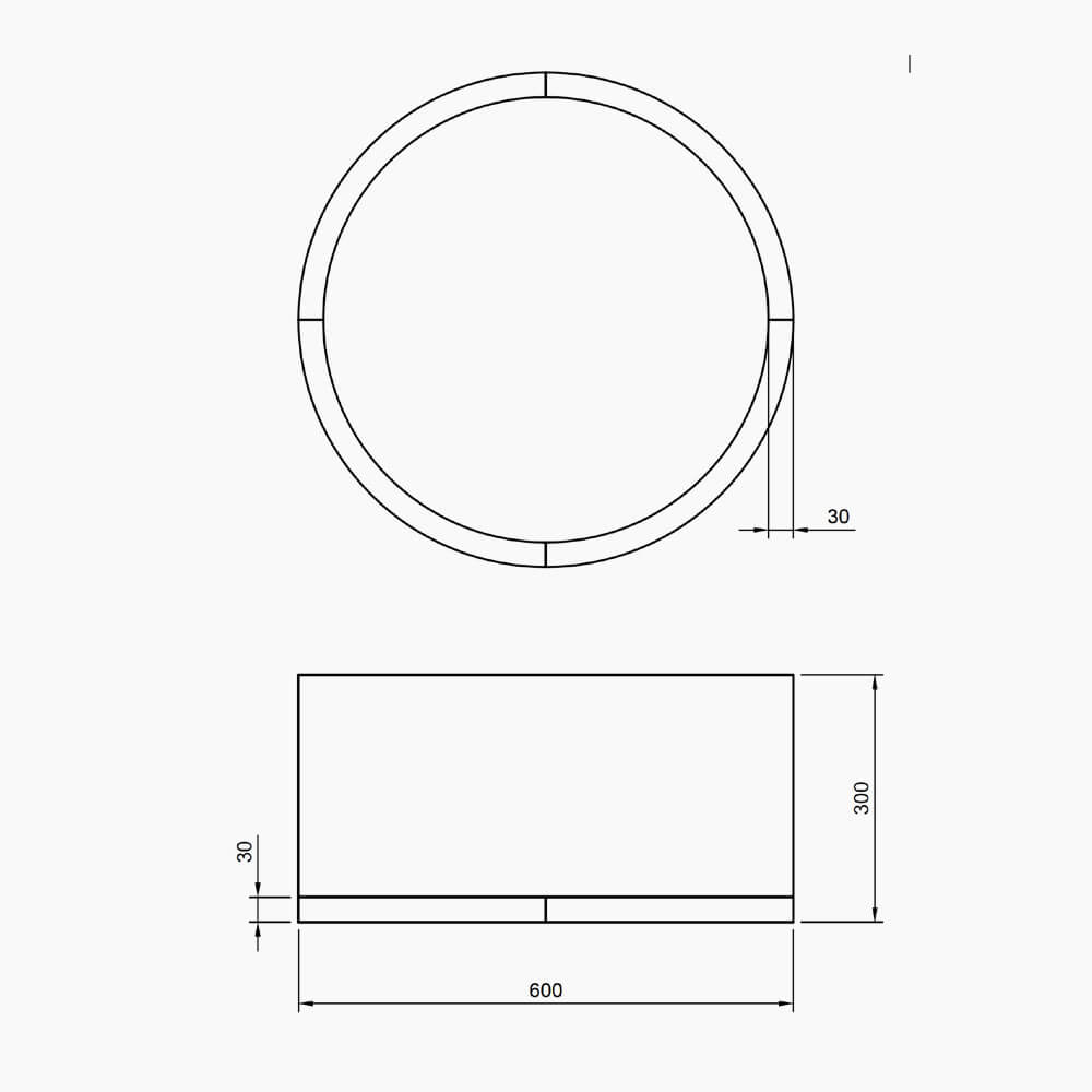 Holz Rund LED - Pendelleuchte 600×300 – Bild 4