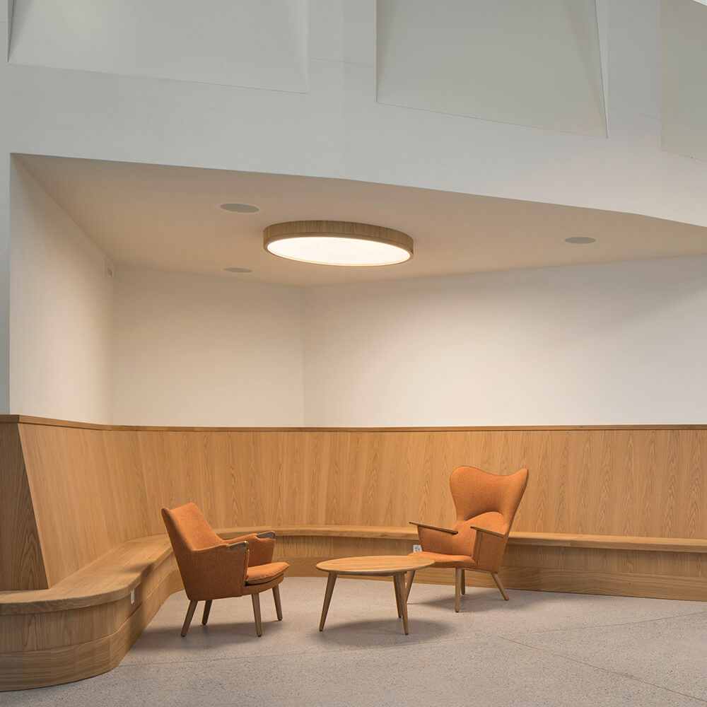 Holz Rund LED - Pendelleuchte 850×110 – Bild 2