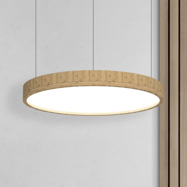 Holz Rund LED - Pendelleuchte 1100×110