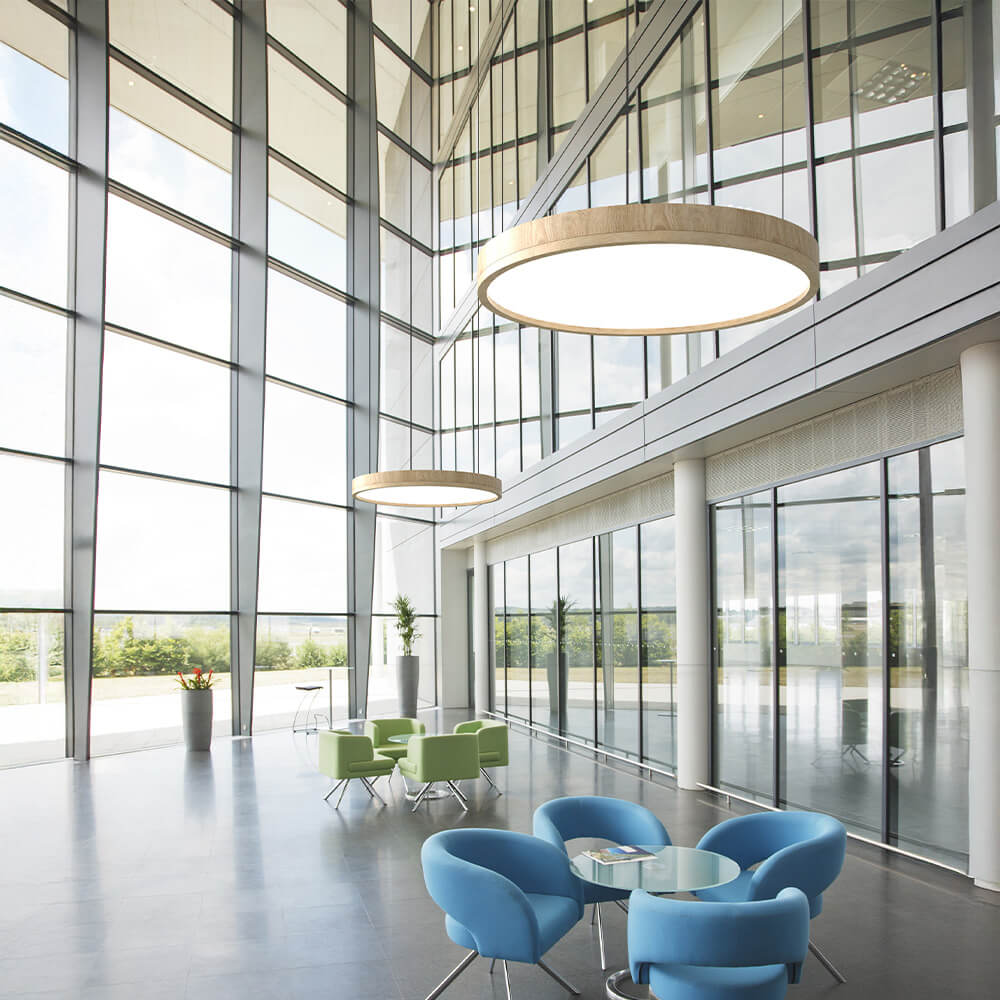 Holz Rund LED - Pendelleuchte 1100×110 – Bild 2