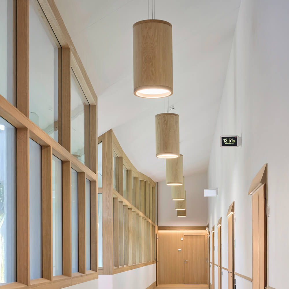 Holz Rund LED - Pendelleuchte 400×690 – Bild 2