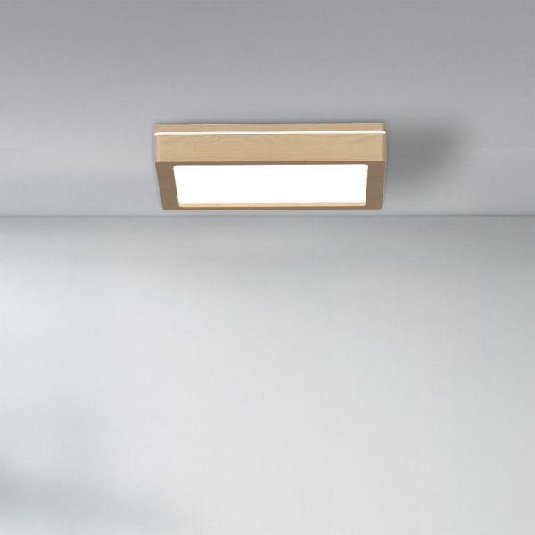 Holz Quadrat LED - Deckenleuchte 300