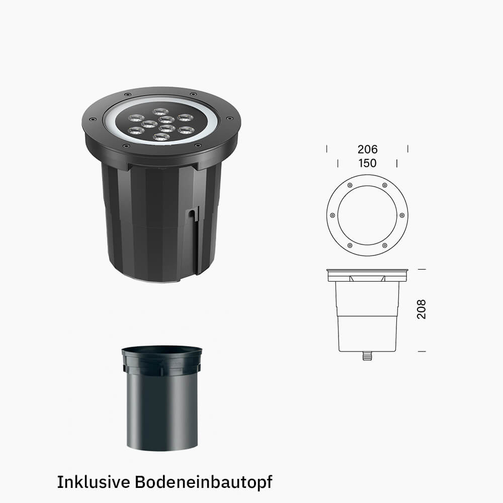 MEDIO Aluminium - Bodeneinbauleuchte – Bild 2