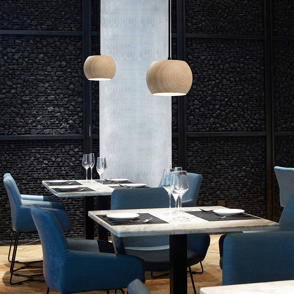 Holzkugel-LED - Pendelleuchte – Bild 3