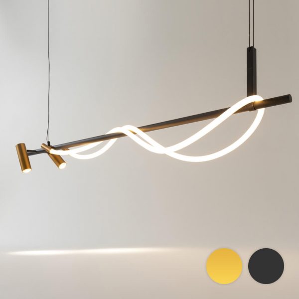 Tau - Pendelleuchte schwarz